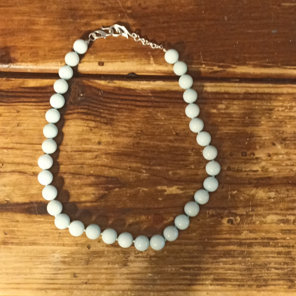 Light blue bead necklace